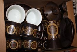 A BOX OF DENBY STONEWARE