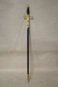 A MODERN CEREMONIAL SWORD, OVERALL LENGTH 92 CM
