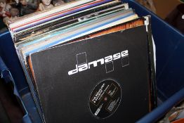 A BOX OF ASSORTED RECORDS TO INCLUDE SAM PUNK, CLUB ROBBERS, NEIL SEDAKA ETC.