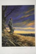 AN ORIGINAL SIGNED LIMITED EDITION MICK CAWSTON PRINT ENTITLED FAR FROM THE MADDING CROWD 221/
