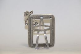 A STERLING SILVER MINIATURE PHOTO FRAME WITH FAIRY DETAIL APPROX WEIGHT - 40.7G