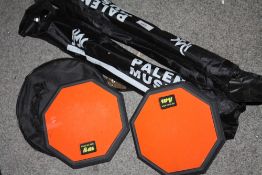 A PAIR OF PALEN MUSIC KIDS PRACTICE DRUMS AND STANDS