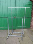 TWO METAL HEIGHT ADJUSTABLE CLOTHES RAILS EX M&S PER UNA