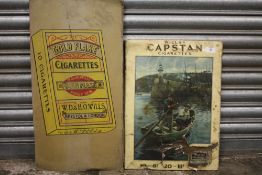 TWO VINTAGE CIGARETTE ADVERTISING SIGNS FOR GOLDFLAKE AND WILL'S CAPSTAN CIGARETTES