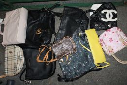 A BOX OF RADLEY AND OTHER DESIGNER STYLE HANDBAGS