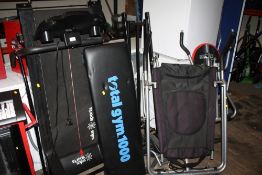 EXERCISE EQUIPMENT TO INCLUDE A SALUS SPORTS TREADMILL ETC A/F - HOUSE CLEARANCE