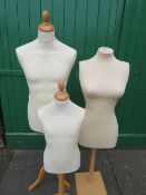 THREE ASSORTED MANNEQUINS