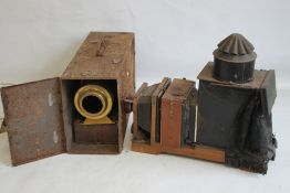 TWO VINTAGE PART MAGIC LANTERNS to include a 'Lancaster & Sons' example A/F