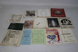 A SMALL COLLECTION OF THEATRE PROGRAMMES OF WHICH A FEW ARE SIGNED BY VARIOUS MUSIC HALL STARS to
