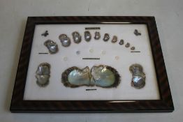 VINTAGE FRAMED CULTURED PEARLS