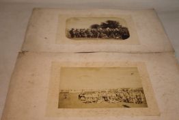 TWO PHOTOGRAPHS OF THE STAFFORDSHIRE VOLUNTEER RIFLES, taken at The Camp, Somerford Park, Brewood,