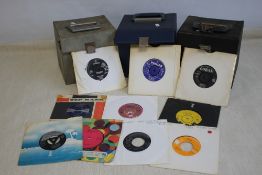 THREE CASES OF SINGLES RECORDS, approx. 180, mainly 1960s