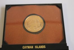 CAYMAN ISLANDS 1972 GOLD $25 (500 fine)