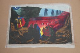 MORGAN'S IMPROVED PROTEAN SCENERY NO. 8 'THE INTERVIEW OF MACBETH WITH THE WITCHES', 'This view at