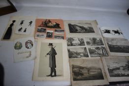 DERBYSHIRE INTEREST- A SMALL GROUP OF COLOUR ENGRAVINGS, to include examples of 