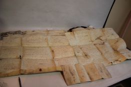 EIGHT 18TH & 19TH CENTURY WILLS AND INDENTURES, to include will of Eliza Page of High Street,