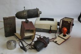 TWO RED BOXES OF ASSORTED PHOTOGRAPHIC EQUIPMENT