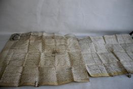 FOUR 17TH CENTURY INDENTURES relating to Staffordshire