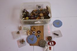 A COLLECTION OF ENAMEL BADGES MOSTLY TRADE UNION TYPES, also includes GPO Cycling etc