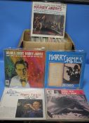 A COLLECTION OF CIRCA 90 JAZZ LP RECORDS by Harry James, all sleeved and with plastic sleeves