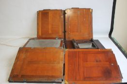 A QUANTITY OF ASSORTED LARGE VINTAGE PHOTOGRAPHIC PLATE HOLDERS to include Watson & Sons
