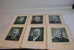 SIX 19TH CENTURY PORTRAIT PHOTOGRAPHS OF POLITICAL FIGURES WITH PRINTED AUTOGRAPHS, to include