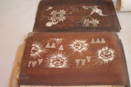 A FOLDER OF ANTIQUARIAN POTTERY DESIGNS IN WATERCOLOUR, ARCHITECTURAL DESIGNS IN PENCIL AND