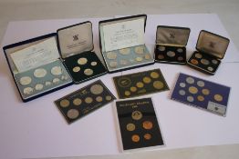 PROOF SETS OF COINS to include Belize 1974 x 2, Cyprus 1963, Zambia 1968, Malawi 1964, Falklands