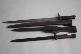 A 1917 US REMINGTON BAYONET, along with a Czech example (2)