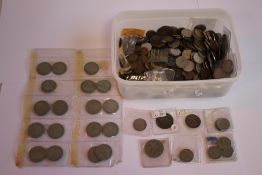 A TUB OF BRITISH AND WORLD COINS