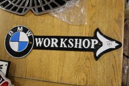 ***A BMW WORKSHOP ARROW PLAQUE