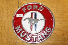 ***AN ALUMINIUM MUSTANG PLAQUE