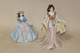 TWO ROYAL WORCESTER LADY FIGURES FIONA AND GRADUATION NIGHT