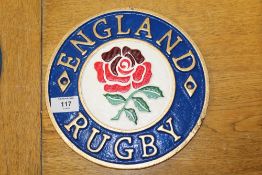 ***A ENGLAND RUGBY CLUB PLAQUE