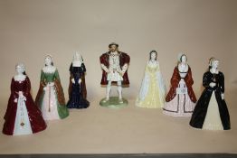 A SET OF COALPORT HENRY VIII AND HIS SIX WIVES FIGURINES