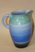 A LARGE ART DECO CERAMIC SHELLEY WATER JUG, H 26 CM