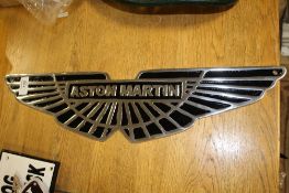 ***AN ALUMINIUM ASTON MARTIN PLAQUE