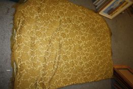 A LARGE VINTAGE HAND STITCHED THROW, APPROX 245 X 180 CM