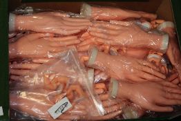 TWO BOXES OF BEAUTICIAN / MANICURE PRACTISE MODEL HANDS AND FINGERS