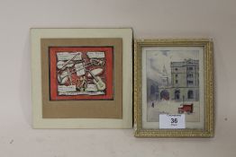 GEORGE EDWARD KRUGER GRAY (1880-1943). Original study for a birthday card with various musical