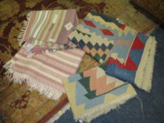 A COLLECTION OF FIVE MODERN INDIAN RUGS