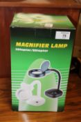 ***A SMALL TABLE MAGNIFIER LAMP
