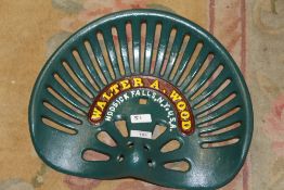 ***A WALTER WOOD TRACTOR SEAT
