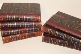 A SET OF GERMAN LEATHER BOUND ANTIQUARIAN BOOKS