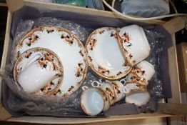 A TRAY OF GLADSTONE CHINA - IMARI PART TEA SET