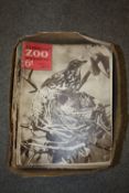 A BOX OF VINTAGE ANIMAL AND ZOO MAGAZINES
