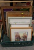 A COLLECTION OF PICTURE PRINTS AND FRAMES TO INCLUDE PASTEL PICTURES BY MARMEY SMITH, STILL LIFE ETC