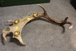 A STAGS ANTLER TABLE CENTREPIECE