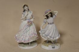 TWO ROYAL WORCESTER LADY FIGURES, 'THE VILLAGE BRIDE' AND 'GRANDMA'S BONNET'