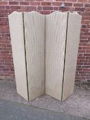 A VINTAGE STYLE FOUR FOLD DRESSING SCREEN